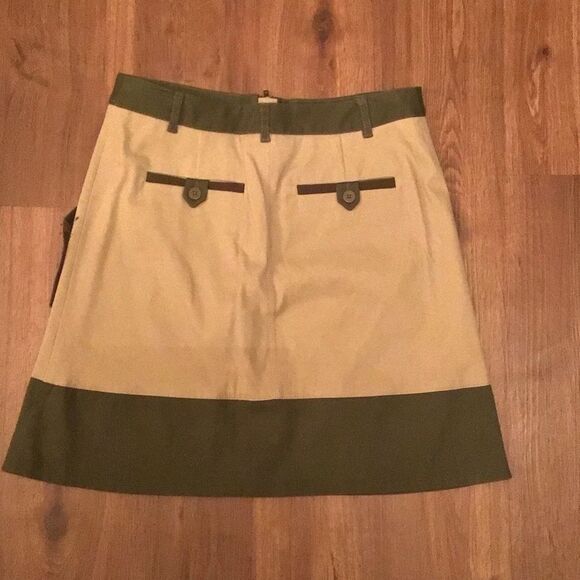 ANTHROPOLOGIE HOLDING HORSES COLOR BLOCK UTILITY MINI SKIRT - Picture 5 of 8